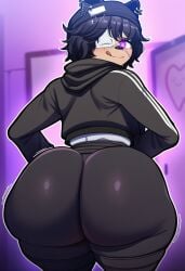 1girls ai ai_generated ass_focus back_view behind_view big_ass big_butt bubble_ass bubble_butt female female_focus female_only looking_at_viewer novelai solo thick_thighs xena_(caffinatedbuns)