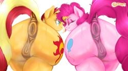 absurd_res alpha_channel amused anatomically_correct anatomically_correct_genitalia anus big_butt bodily_fluids butt butt_focus c33purr clenched_teeth duo equestria_girls equid equine equine_anus eyes_closed female female/female feral friendship_is_magic genitals hasbro hi_res horse huge_butt mammal my_little_pony nude pinkie_pie_(mlp) pony puffy_anus simple_background smile smiling_at_another smiling_at_each_other sunset_shimmer_(eg) sweat sweaty_butt teeth transparent_background vulva walking