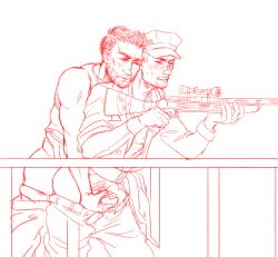 2boys fallout fallout_4 gay male male_focus male_only paladin_danse robert_joseph_maccready