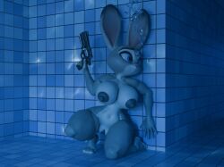 1girls 3d anthro blender breasts crossover daemont92 disney female judy_hopps nude peril pistol pussy rabbit shortstack solo the_backrooms the_poolrooms thick_thighs underwater vagina voluptuous wide_hips zootopia