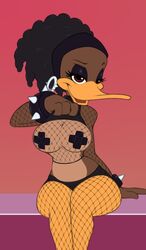 busty duck feathers female female_focus female_only hourglass_figure punk spikes tagme wide_hips winnie_wana