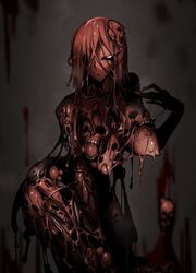 bleeding blood corpse female female_only gore guts horror nightmare_fuel skull solo solo_female tagme unknown_artist