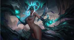 1girls 2021 female karma_(league_of_legends) league_of_legends richtofen riot_games ruined_karma solo solo_female source_request the_ruined_king_saga