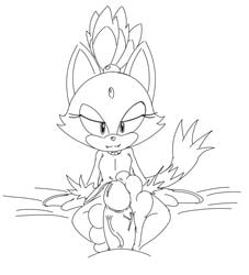 blaze_the_cat feet female foot_fetish footjob male pawjob paws sonic_(series) sonic_the_hedgehog_(series) uncolored wildswingding