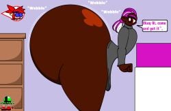 1boy 1femboy alvin_the_android_inkling_(mike437) atom_(atompunk456) big_ass big_butt dark-skinned_femboy dark-skinned_male dark-skinned_sissy dark_skin enormous_ass enormous_butt femboy huge_ass hyper_ass inkling inkling_boy mike437 octoling octoling_boy pink_eyes pink_hair sissy splatoon teasing thicc twink very_dark_skin