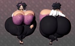 1girls 3d bumpy_nipples fnf friday_night_funkin hyper large_areolae large_ass large_breasts large_nipples larger_female milf_nene model_sheet nene_(newgrounds) orcaaftershow tagme