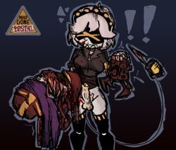 1girl android artist_logo blood claws disassembly_drone doll_(murder_drones) futa futanari glitch_productions gore guro guts murder_drones non-con nulogonepostal penis robot_girl ryona screen_face self_upload v_(murder_drones) worker_drone yellow_eyes