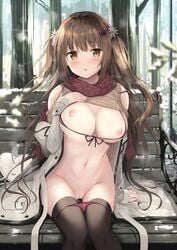 bikini breasts detexted nipples photoshop pussy shirt_lift sweater swimsuits thighhighs tomoo uncensored wardrobe_malfunction