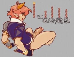 almost_naked almost_nude aphmau aphmau_(youtuber) asch_(aphmau) big_penis cock cock_shock cock_worship coral_pink_hair daemos_(aphmau) demon demon_boy demon_horns embarrassed embarrassed_expression embarrassed_male gay gay_male gold_eyes half-dressed large_penis legs_apart legs_spread male male_only noi_(aphmau) pierce_(aphmau) pink_hair pointy_ears rhys_(aphmau) showing_off showing_penis sitting sitting_down staring_at_another staring_at_penis voyeur voyeurism yaoi yellow_eyes