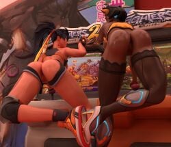 3d 3d_(artwork) 3d_model 3d_render anran anus ass ass_bigger_than_head ass_focus big_ass big_breasts big_butt big_thighs black_hair blender blender_(software) domina domina_overwatch female mature mature_female mature_woman nsfw nude nude_female oiled oiled_skin overwatch overwatch_2 pussy thick thick_ass thick_thighs thighhighs thighs