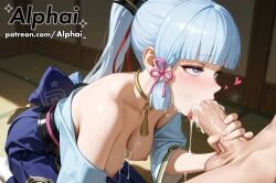 kamisato ayaka from genshin impact by alphai