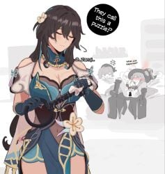 3girls after_masturbation bead_necklace beads black_gloves blush breasts brown_hair censored cleavage closed_eyes cowboy_shot english_text frown gloves hair_ornament hat herta_(honkai:_star_rail) herta_(puppet)_(honkai:_star_rail) highres holding holding_key holding_rag honkai:_star_rail honkai_(series) jewelry key large_breasts lying multiple_girls navel necklace novelty_censor on_back pussy_juice ruan_mei_(honkai:_star_rail) solo_focus spread_legs the_herta_(honkai:_star_rail) wiping witch_hat yuri zanqi