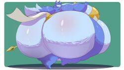1girls adansin anthro ass blinking blue_eyes blue_fur blue_hair breasts canine canine_humanoid female female_focus female_only fox fox_girl furry hips hyper hyper_ass hyper_breasts jiggling_ass jiggling_breasts krystal krystal's_staff large_ass large_breasts loincloth nintendo overweight overweight_female short_playtime staff star_fox star_fox_adventures thick_thighs thighs two-tone_fur white_fur wide_hips bbw ssbbw big_breasts huge_breasts
