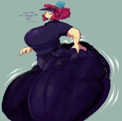 ass ass_bigger_than_head ass_bigger_than_torso drunk_or_something_ragatha_(the_amazing_digital_circus) dumptruck_ass grabbing_own_ass huge_ass huge_breasts hyper_ass hyper_thighs mr_goon ragatha_(tadc) ragatha_(the_amazing_digital_circus) red_hair side_view the_amazing_digital_circus thick_thighs thighs_bigger_than_head thighs_thicker_than_head tight_clothing uniform wide_hips wide_thighs