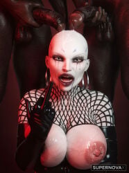 1girls 3d 3d_(artwork) asajj_ventress bald bald_female big_lips bimbo black_clothing blacked_female body_markings bolt_on_tits breasts clothed cock cock_on_head cum cum_on_body cum_on_face cum_on_head cumming cumshot cumshot_on_face dark-skinned_male dark_lipstick earrings elbow_gloves exposed_breasts fake_breasts fishnets gloves goth goth_girl hoop_earrings hoop_earrings_oversized kneeling large_breasts latex latex_clothing latex_gloves lipstick looking_at_viewer makeup middle_finger naked naked_male nipple_piercing nipples nude nude_male open_mouth pierced_tongue piercing piercings puffy_lips red_background red_lipstick revealing_clothes ruined_makeup simple_background star_wars star_wars_the_clone_wars supernovax tattoo tattoos white_eyes white_skin