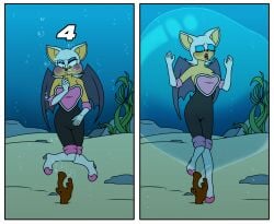 1girls aquaglubs bat bubbles drowning female high_heel_boots rouge_the_bat sega solo sonic_(series) sonic_the_hedgehog_(series) underwater underwater_peril white_high_heels_boots