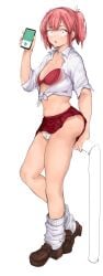 1boy belly belly_button black_eyebrows black_eyes bra brown_shoes bulge calling clothed clothed_female collar eyebrows_raised femboy holding_object holding_phone imminent_sex japanese_male komi-san_wa_komyushou_desu komi_can't_communicate light-skinned_male light_skin long_hair long_socks mamimi_(artist) mamimi_(mamamimi) micropenis mouth_open open_mouth otoko_no_ko panties phone pink_hair pole pov raised_eyebrows red_bra red_skirt shoes short_skirt simple_background skinny skirt small_bulge small_penis sole_male solo standing stomach surprised surprised_expression tadano_hitohito thin_panties thin_underwear tied_hair tied_shirt translucent_clothing turning_head underwear white_background white_panties white_shirt white_socks white_underwear wig