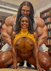 1boy 1boy1girl 1girls abs ai ai_generated ai_slop ambiguous_expression ambiguous_penetration black_eyes black_female breasts breasts_out brown_hair brunet brunette crossdressing crossdressing_male dark-skinned_female doggy_style doggystyle dreadlocks dress enercell exposed_breasts facial_hair female female_on_bottom glasses hands_on_waist happy hetero hetero_sex heterosexual huge_breasts indoors interracial kneeling large_thighs larger_male leather leather_shoes library light-skinned_male long_hair looking_at_partner male male/female male_on_female male_on_top muscular muscular_female muscular_male navel nipples oc on_all_fours original_character pierced_navel pierced_nipples piercings semen semen_on_breasts sex sex_from_behind shiny_body shiny_skin shoes smaller_female smile socks straight straight_sex sweater sweater_lift sweater_vest teeth_showing thighs turtleneck turtleneck_sweater unshaven_face vagina vascular vest voluptuous voluptuous_female wedding_ring white_male