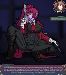 1futa alucard_(cosplay) bisexual_pride_colors fake_gun flbl futanari lesbian_pride_colors persephone_(tales_of_androgyny) pride pride_color_accessory pride_colors replica tagme tales_of_androgyny toy_gun caption