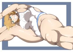 1girls big_breasts blonde_female breasts female female_only green_eyes huge_breasts human kasumi_(pokemon) large_breasts legs misty_(pokemon) nintendo nipples one-piece_swimsuit orange_hair oryuto pokemon pokemon_gsc pokemon_hgss red_hair short_hair solo swimsuit thick_thighs thighs voluptuous wide_hips