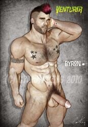 1boy 2010 3d bara byron cymon_king dated gay male male_only muscular nipples original solo venturer yaoi