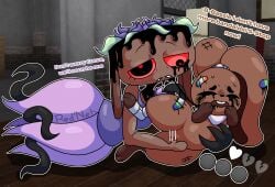2female 2girls bandage bassie_(dandy's_world) bleeding blushcrunch_studio brown_body brown_fur brown_skin bruised censored cocoa_(dandy's_world) corrupted crying dandy's_world dandys_world dialogue dress female/female fingering flowers forced fully_clothed ichor injury line_censoring logo logo_on_clothes rabbit rape red_eyes rednehh roblox sharp_claws sharp_teeth skirt tagme tentacle tentacles twisted_bassie_(dandy's_world)
