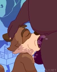 4:5 animated anthro balls balls_deep bear bearsly belly big_penis blue_eyes bodily_fluids cheek_bulge darkened_balls darkened_genitalia darkened_penis deep_throat detailed_background digital_media_(artwork) dominant dreamworks dreamworks_animation duo english_text face_squish fellatio frame_by_frame gay genitals gulp_(sound_effect) head_grab hi_res irrumatio large_penetration larger_dom loop male male/male mammal motion_lines musk musk_cloud musky_penis neck_bulge onomatopoeia oral oral_penetration over_the_hedge overweight overweight_dom overweight_male overweight_top paramount_pictures penetration penile penile_penetration penis penis_in_mouth pixel_(artwork) pixel_animation procyonid raccoon rj_(over_the_hedge) saliva saliva_on_penis sex shaded side_view size_difference sound_effects squish text tongue tongue_out tongue_out_fellatio vincent_(over_the_hedge) watermark yaoi