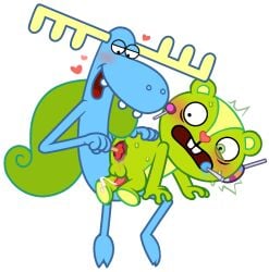 happy_tree_friends mondo_media nutty_(htf) lumpy_(htf) 2boys gay male male_only anthro anal anal_masturbation anal_penetration anal_object_insertion candy_in_ass genital_fluids gay_masturbation homosexual improvised_dildo object_in_ass open_mouth buckteeth sex_toy balls blush on_all_fours small_penis orgasm orgasm_from_anal cum lollipop_in_mouth lollipop hand_on_back squirrel_tail horns sweat sweatdrop food candy cum_string smile hooves heart heart_symbol shaking_lines yaoi