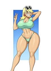 big_ass big_breasts blonde blonde-haired_female blonde_female blonde_hair leni_loud thicc thick_butt thick_legs