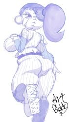 1girls 2d 2d_(artwork) anthro arm_by_side artblokk ass back back_view background baseball baseball_(sport) baseball_cap baseball_field baseball_stadium baseball_uniform behind behind_view belt big_ass big_breasts big_butt big_nose biting biting_lip biting_own_lip black_shoes blue_belt blue_hat blue_socks blurry_background breasts brown_hair bulbous_nose cap cleats colored colored_background curvaceous curved_eyebrows curves curvy curvy_body curvy_female curvy_figure curvy_hips eye_shadow eyebrows_visible_through_hair eyelashes eyeliner eyes eyes_half_closed eyes_half_open fanart female female_focus female_only fully_clothed gloves grey_eyes hair_ornament hairband hand_on_breast hand_on_chest hand_on_own_breast hand_on_own_chest hat image image_set iris knee_socks lip_bite lips long_eyelashes long_hair long_lashes looking_back looking_back_at_another looking_back_at_viewer markings mascot mascot_costume mascot_head mrs._met onesie ponytail posing posing_for_the_viewer public pupils round_nose seductive seductive_body seductive_eyes seductive_gaze seductive_look seductive_mouth seductive_pose seductive_smile shoes shoes_on shoulder_blades shoulders showing showing_ass showing_breasts showing_off showing_off_ass smile smiling_at_another smiling_at_viewer socks sport sports sports_uniform sportswear stadium stadium_background striped_clothing tagme tied_hair tight_clothes tight_clothing under_shirt underboob undershirt uniform upturned_eyes white_body white_gloves