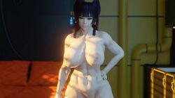 1girls 3d abs animated areola blender blender_(software) dead_or_alive female flexing huge_breasts large_ass muscular_female naked naked_female nude nude_female nyotengu sevenarts solo solo_female video xauk