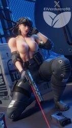 3d abs athletic_female bandana breasts casual clothing elverdulero98 era_(fortnite) female firearm fit_female footwear fortnite human metal_gear_solid nonsexual nonsexual_nudity pale_skin snow solid_snake_(cosplay) tactical_gear weapon