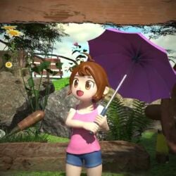 all_fours ass blue_pants blue_shorts boobs breasts brown-haired_female brown_hair butt falling female hanging_from_branch knocked_out naked naked_female nude nude_female ooeyyooey pants pink_shirt ripped_underwear shirt shorts stuck stuck_in_tree tagme tits tree umbrella unconscious video wedgie x_eyes yooey