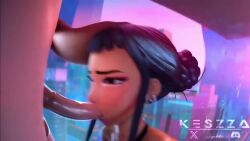 3d_animation animated deepthroat elatedsetonsfw face_fucking fellatio fortnite keszza kpop_demon_hunters tagme video zoey_(kpop_demon_hunters)
