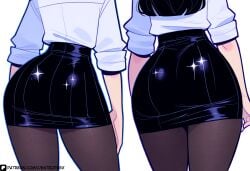 watermark patreon patreon_logo patreon_username patreon_url patreon_link patreon_artist artist_name artist_signature artist_logo entrophex123 2girls 2females text text_bubble huge_ass huge_butt huge_thighs large_ass large_thighs gigantic_ass gigantic_thighs gigantic_butt sexy sexy_pose sexy_body sexy_female embarrassed embarrassed_female embarrassed_expression huge_areolae large_areolae gigantic_areola highres high_resolution ai_generated ai ai_art ai-created komi-san_wa_komyushou_desu komi_shouko komi_shuuko pencil_skirt shirt black_skirt white_shirt shiny_clothes contrapposto from_below lower_body mother_and_daughter mother mother_and_son pantyhose