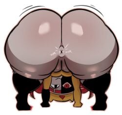 1girls anus ass ass_focus bent_over big_ass bottomless bottomless_female bubble_butt dream_bbq ena_(series) fat_ass female grey_body huge_ass l1nkuu large_ass looking_at_viewer massive_ass no_panties png presenting presenting_hindquarters pussy red_hair shortstack taski_maiden_(ena) thick_ass thick_thighs thunder_thighs wide_hips winking_anus