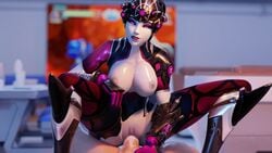 1boy 1girls 3d amelie_lacroix areola areolae assassin big_penis blizzard_entertainment cleavage curvaceous faceless_male female huge_breasts lower_body male male_pov nipples on_back overwatch penis pov propor_(artist) purple_body purple_skin pussy spider_widowmaker straight upper_body vagina vaginal_penetration voluptuous widowmaker