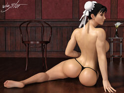 3d 4:3_aspect_ratio ass backboob big_ass breasts capcom chun-li dat_ass female female_focus huge_balls large_ass pantsu street_fighter underwear vizeta