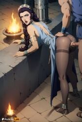1boy 1boy1girl 1girls ai_generated armlet artist_name ass bare_shoulders bent_over black_hair black_pantyhose blood_of_zeus bracelet braid breasts clothed_sex cum cum_in_pussy dress female fire hera hera_(boz) hera_(greek_mythology) hi_res high_heels jewelry large_breasts long_hair looking_back no_panties open_mouth pantyhose penis pussy rule34lab sex sex_from_behind standing standing_sex straight thighband_pantyhose torn_clothes torn_pantyhose uncensored vaginal_penetration vaginal_sex