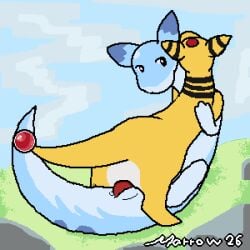 1:1 2026 2d_animation aliasing ampharos animal_genitalia animated anthro anthro_on_feral anthro_penetrated binary_drawing black_markings blue_body chillet crossover dated digital_drawing_(artwork) digital_media_(artwork) duo female female_penetrated feral feral_penetrating feral_penetrating_anthro generation_2_pokemon genital_slit genitals hug loop male male/female male_penetrating male_penetrating_female markings marrowkopticon nintendo nude pal_(species) palworld penetration penile penile_penetration penis penis_in_vagina pixel_(artwork) pixel_animation pocketpair pokemon pokemon_(species) red_penis sex signature tail tapering_penis vaginal_penetration yellow_body zoophilia
