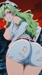 1boy 1girls ai_assisted ai_generated ai_voice_acted big_ass big_breasts bleach bleach:_the_thousand-year_blood_war blowjob candice_catnipp cum cum_in_mouth curvy doggy_style green_hair grin inviting inviting_to_sex kuchiki_byakuya long_hair nipples open_shirt patreon pussy shorts_down sound tagme vaginal_penetration vaginal_sex video white_shirt white_shorts