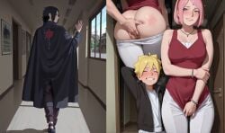 1girls 2boys ai_generated ass ass_focus back back_view bare_arms bare_shoulders big_ass big_breasts big_butt black_hair blonde_hair blush boruto:_naruto_next_generations cape cheating cheating_wife color completely_nude cucked_by_student cuckold doorway dress earrings female fingering fingering_partner fingering_pussy full_color gabrail green_eyes height_difference hi_res high_resolution husband_and_wife implied_cheating implied_netorare implied_sex jacket large_breasts larger_male leaving light-skinned_female light_skin looking_pleasured male male/female mature_female milf mother_and_daughters_boyfriend mother_and_son's_friend muscles naruto naruto_(series) negligee netorare no_bra no_penetration ntr nude one_breast_out pants piercing pink_hair pleasure_face public_indecency sakura_haruno sasuke_uchiha short_hair small_dom_big_sub smaller_male stealth stealth_ass_grab stealth_sex teacher_and_student thick_thighs uncensored uzumaki_boruto walk-in waving waving_hand welcoming whisker_markings