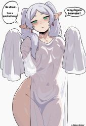 female friedmashmallow frieren frieren_beyond_journey's_end ghost_costume