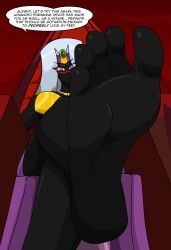 1girls alien alien_girl alien_humanoid black_body black_feet black_skin black_skinned_female duck_dodgers feet feet_focus feet_worship female female_focus female_only foot_fetish foot_focus foot_worship giantess giantess_feet legs legs_crossed looney_tunes low-angle_view macro macro_female macrophilia micro_pov mostlyfunstuff pov pov_feet pov_from_below queen_tyr'ahnee sitting_on_throne sole_female soles soles_fetish solo toes view_from_below viewed_from_below viewer_pov warner_brothers white_hair yellow_bra