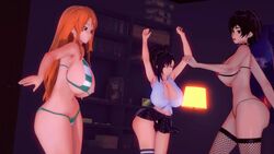 3d 3girls alternate_costume animated big_breasts bikini bikini_top black_hair bouncing_breasts bubble_butt cleavage dancing female female_only final_fantasy final_fantasy_vii fishnets goth gothic gothic_lolita huge_breasts koikatsu large_ass large_breasts lesbian licking long_hair masturbation micro_bikini miniskirt nami naomi_(takeo92) no_sound one_piece open_mouth orange_hair orgasm patreon ponytail post-timeskip revealing_clothes rubbing scissoring short_hair shounen_jump stockings takeo92 thick_thighs tifa_lockhart tribadism video wide_hips yuri