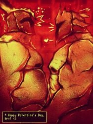 abs anthro armor clothing dragon duo english_text gesture headgear headgear_only headwear headwear_only heart_symbol helmet helmet_only hi_res holidays interspecies lagomorph leporid love male male/male mammal mostly_nude muscular muscular_anthro muscular_male mythological_creature mythological_scalie mythology nipples nude nude_anthro nude_male offscreen_sex rabbit rg01_(undertale) rg02_(undertale) scalie sex slightly_chubby slightly_chubby_anthro slightly_chubby_male text text_box theanzelart undertale undertale_(series) valentine's_day