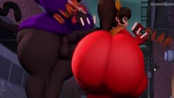 1boy 1girls 3d animated ashley_(warioware) atomic_(atomicgato) atomicgato big_ass clothed_ass female male sound source_filmmaker tagme twerking video