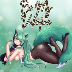 fanart indie_vtuber mintzey_moon valentine's_day vtuber waifu