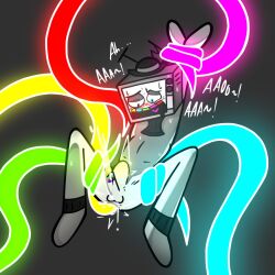 anal anal_penetration mr._puzzles solo solo_focus tentacle tentacle_in_ass tentacle_on_male tentacle_penetration tv tv_head tv_screen twink