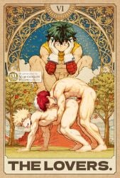 ai_generated bakugou_katsuki bara boku_no_hero_academia deku gay izuku_midoriya katsuki_bakugou kl_99 male male/male male_only midoriya_izuku muscle muscular_male my_hero_academia sex shouto_todoroki todoroki_shouto yaoi